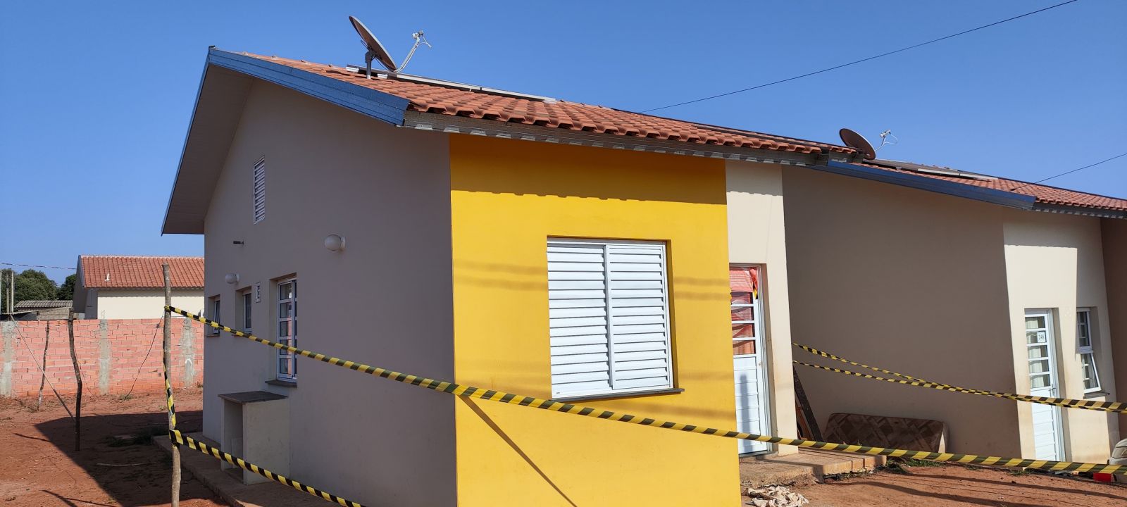 Casa onde a família morava; casal tinha dois filhos 